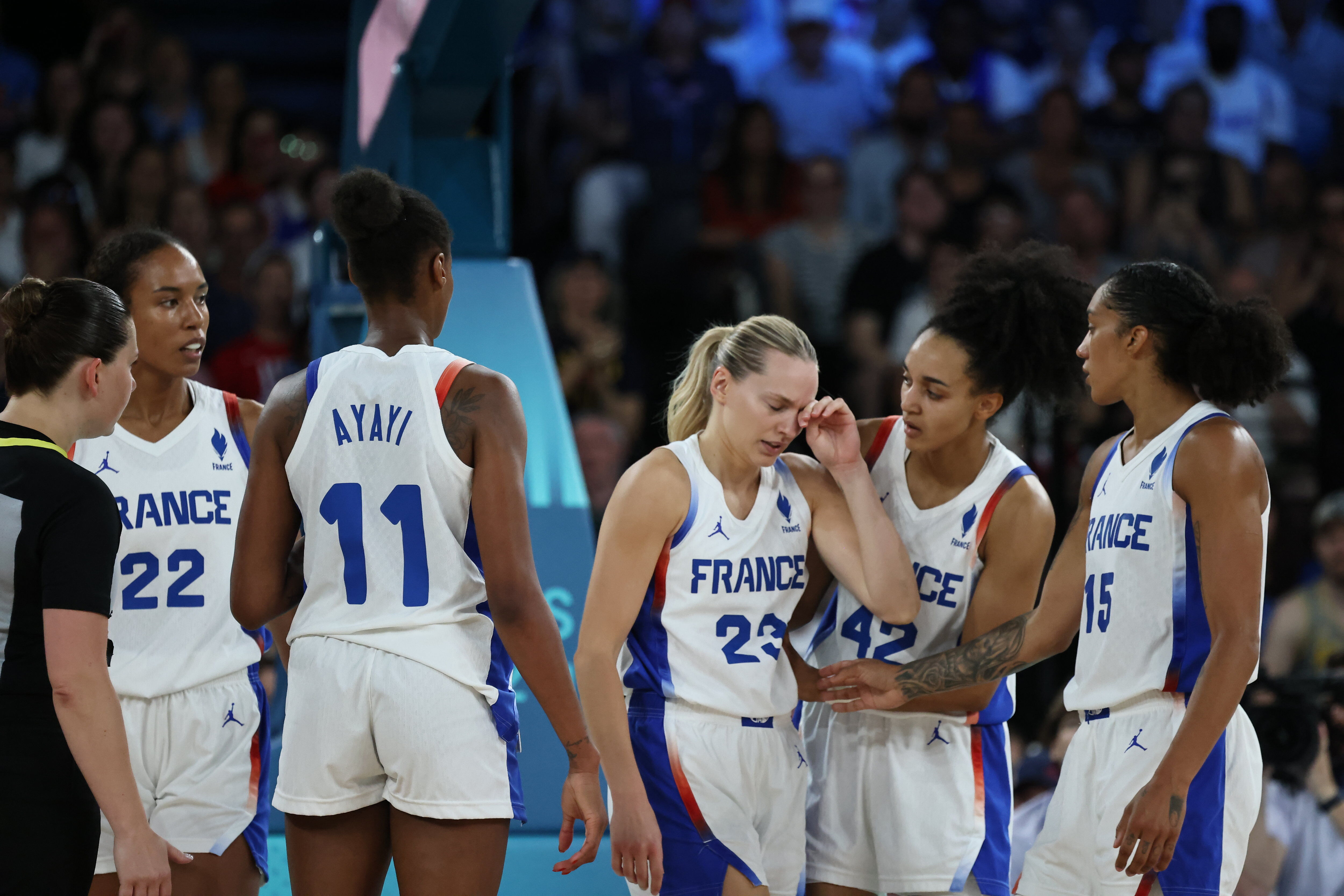 search image 2 La France perd contre les États-Unis lors d'une finale palpitante de basket-ball féminin aux Jeux de Paris 2